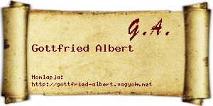 Gottfried Albert névjegykártya